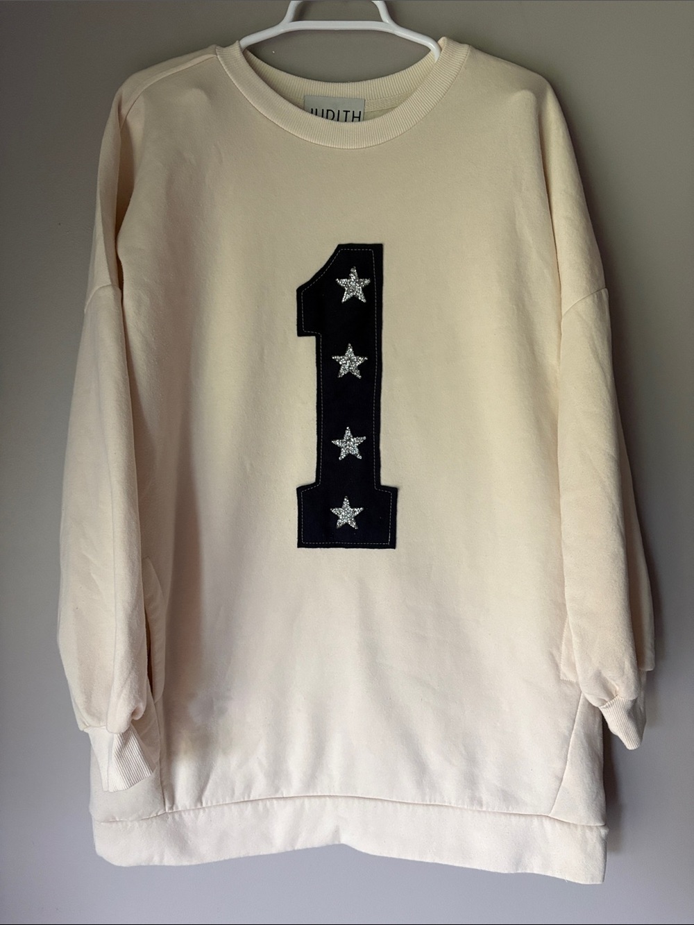 Judith March Custom Pullover Sweatshirt Pockets Dress Navy Cream Dallas Cowboys